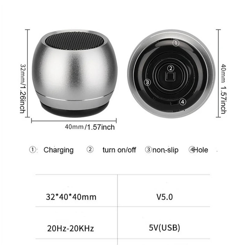 U3 Mini Speaker Audio Home Outdoor Portable Stereo Speaker Large Driver Wireless Speaker For Home Kitchen Outdoor Travelling